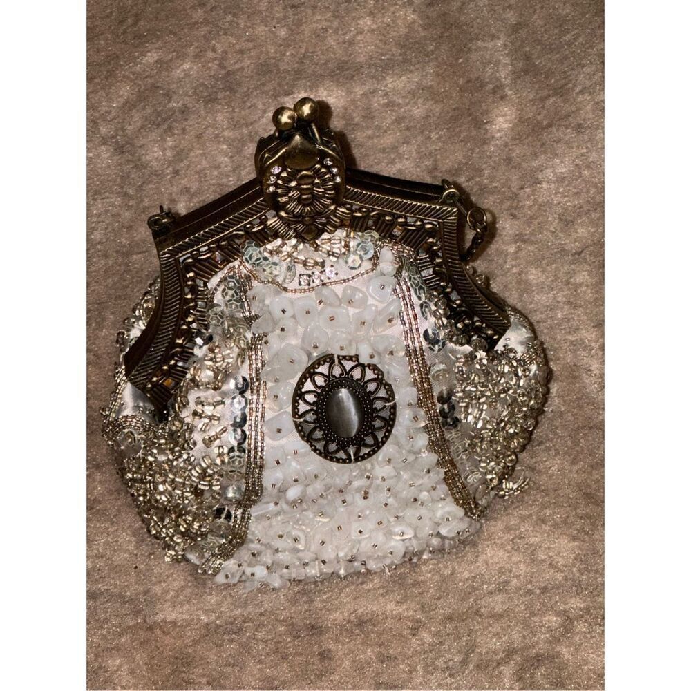 BEAUTIFUL Vintage Handmade Beaded boho Evening Bag Women Clutch Bag Delicate Ban